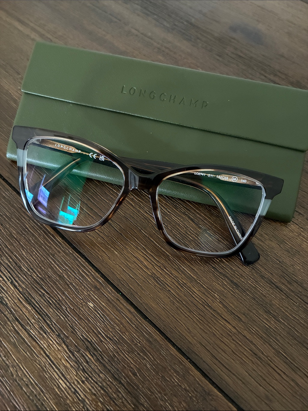 Longchamp Tortoiseshell Brown Cat-Eye Optical Glasses